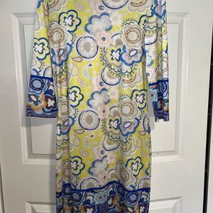 Jean Pierre klifa Women's Floral Knee Length Dress Size S Multicolor Casual